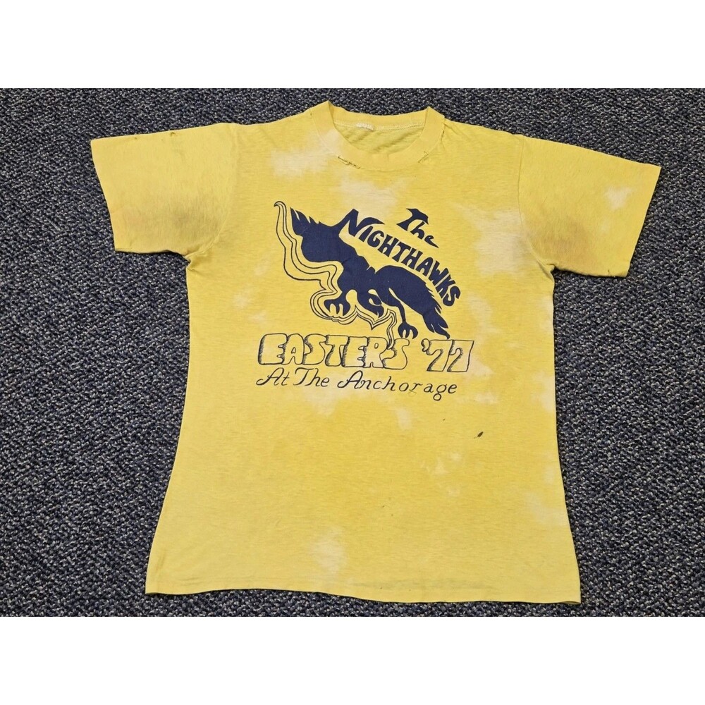 Vintage The Nighthawks Shirt Band Tour 70's 1977 Fits Small At The Anchorage